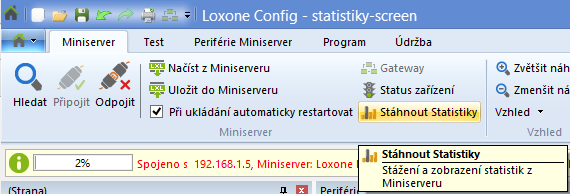loxone config statistiky