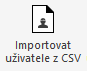 Tlačítko importovat uživatele z CSV