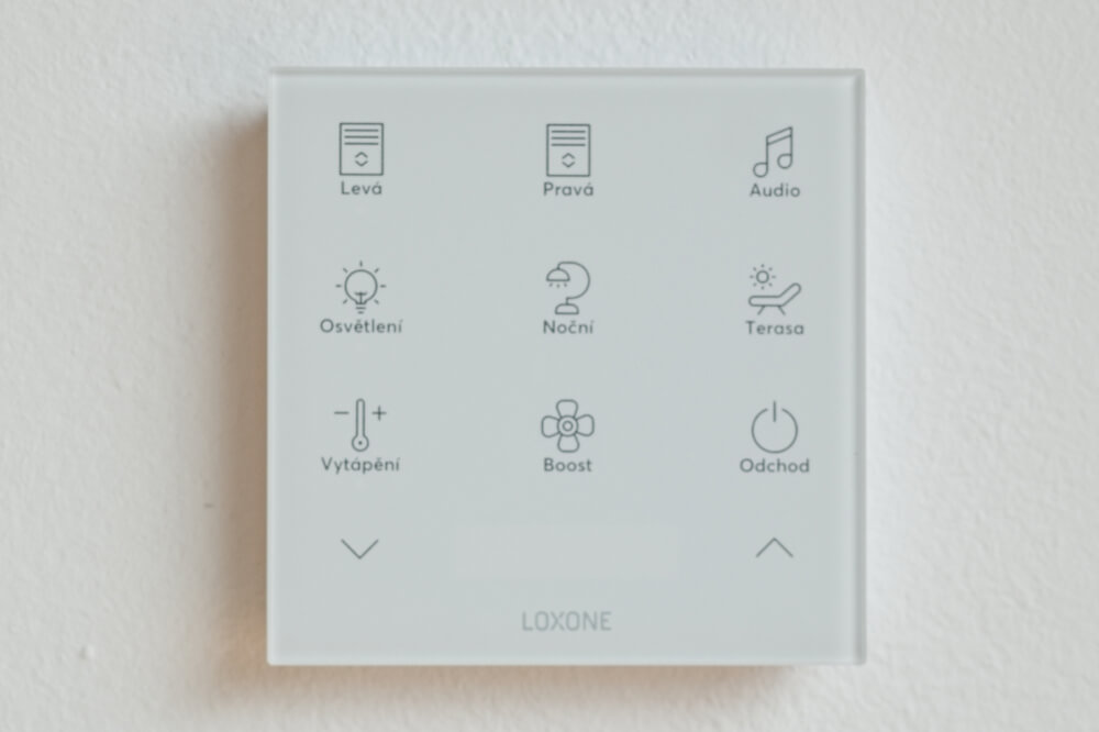V domech GOOPAN může být integrováno i flexibilní tlačítko Touch Pure Flex