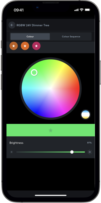 Aplikace Loxone pro ovládání osvětlení