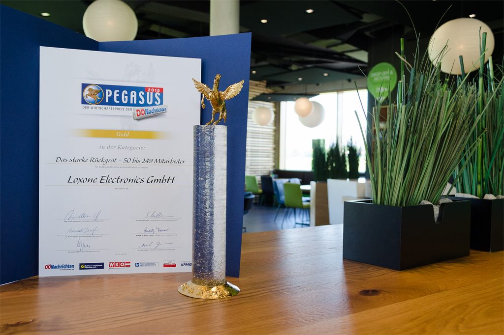 Pegasus Award 2015 - Gold für Loxone