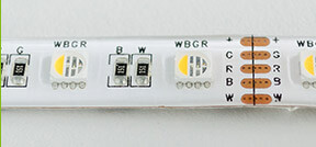 RGBW LED Streifen mit Schutzklasse IP65