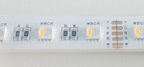 RGBW LED Streifen mit Schutzklasse IP68