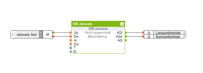 Konfiguration des EIB Jalousie Baustein