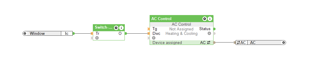 Screenshot der AC Control Air Konfiguration in Loxone Config