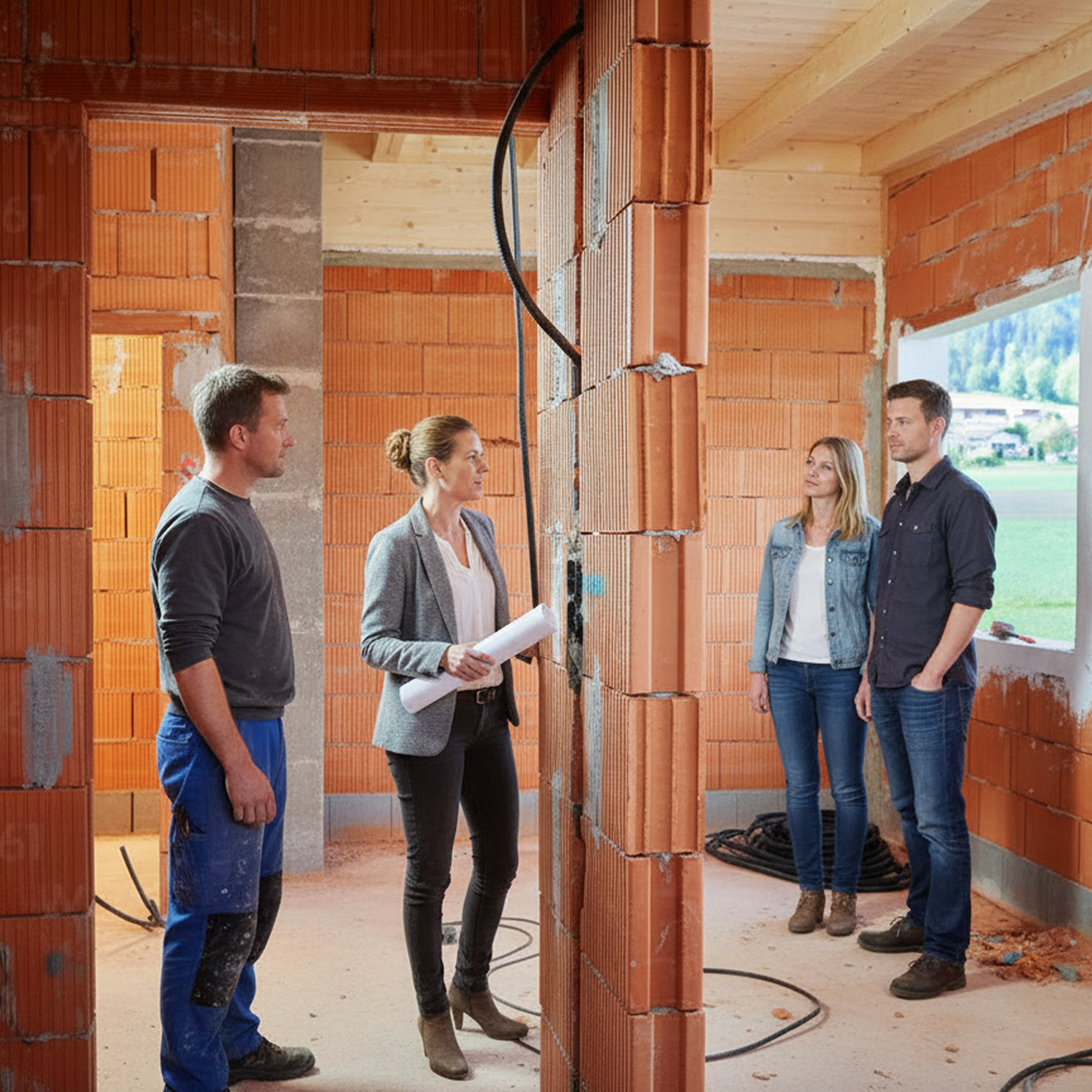Gestresster Elektriker bei der Arbeit