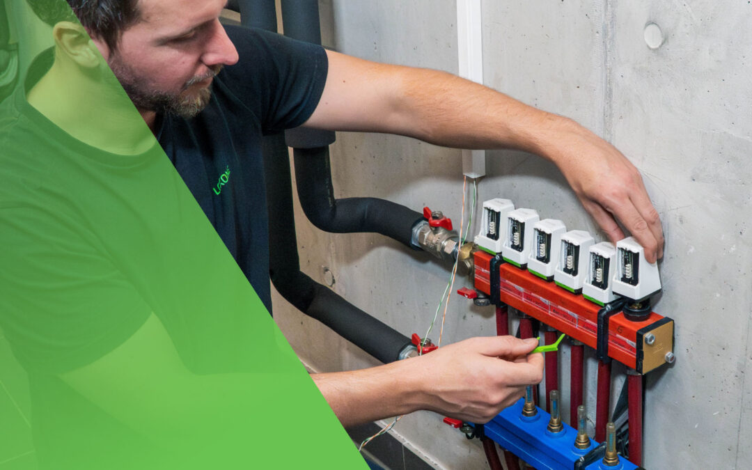 Einzelraumregelung für Fußbodenheizung mit dem LOXONE Stellantrieb – präzise, smart und energieeffizient