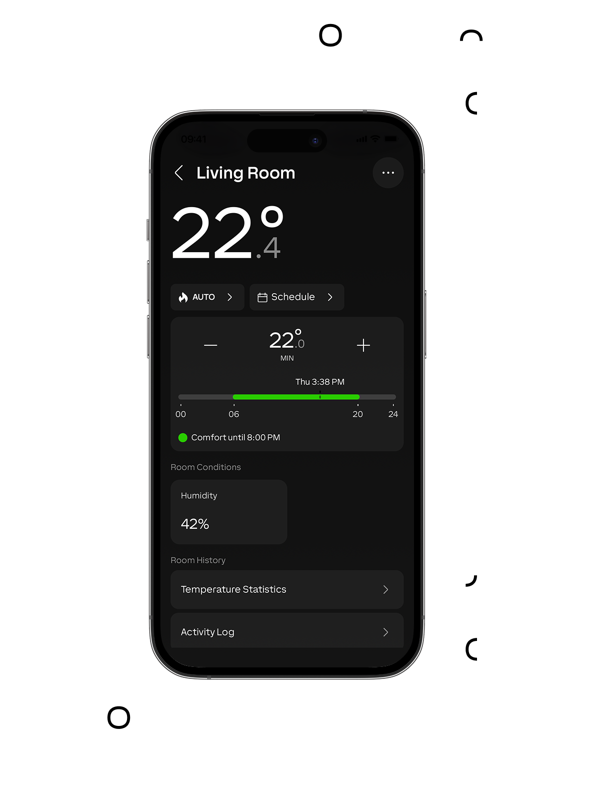 LOXONE App screenshot room climate
