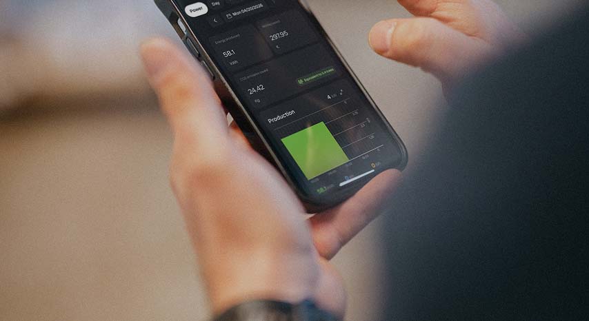 Energiemanagement im Smart Office bequem per Smartphone steuern.