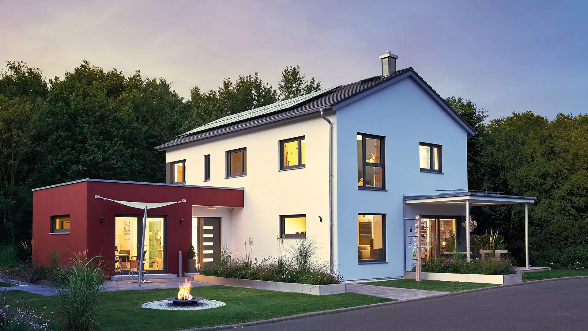 Dom z instalacją fotowoltaiczną i systemem zarządzania energią LOXONE