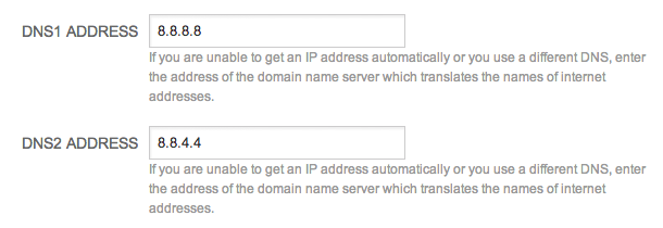 Loxone Cloud DNS Address Settings Google DNS Address