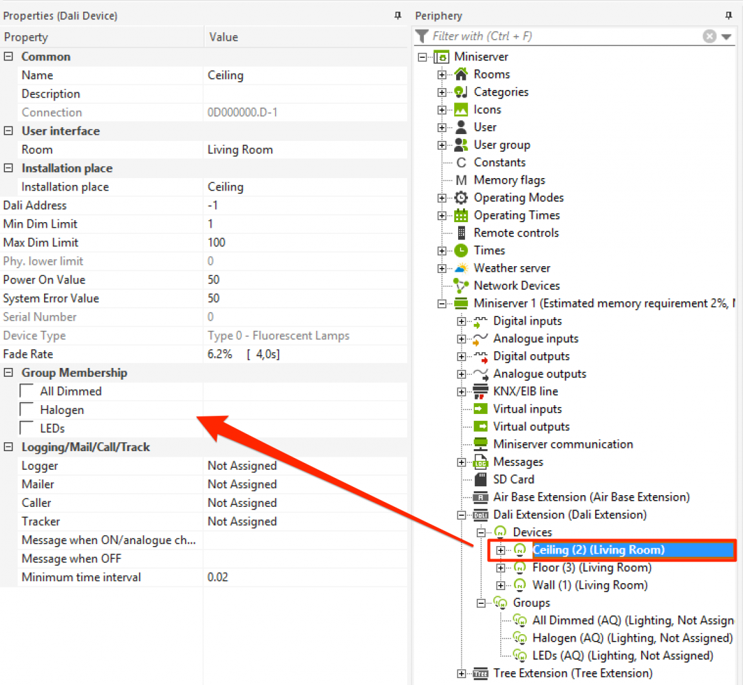 Documentation - Setting up DALI Devices | Loxone