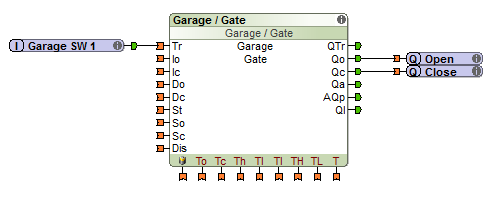 Example Screenshot Loxone Config Garage/Gate Seperate Trigger Controller Function Block