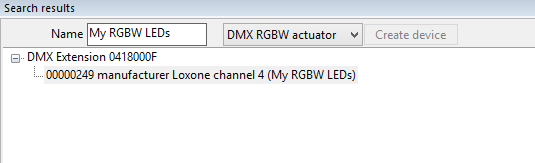 Loxone Config DMX Device Search Save