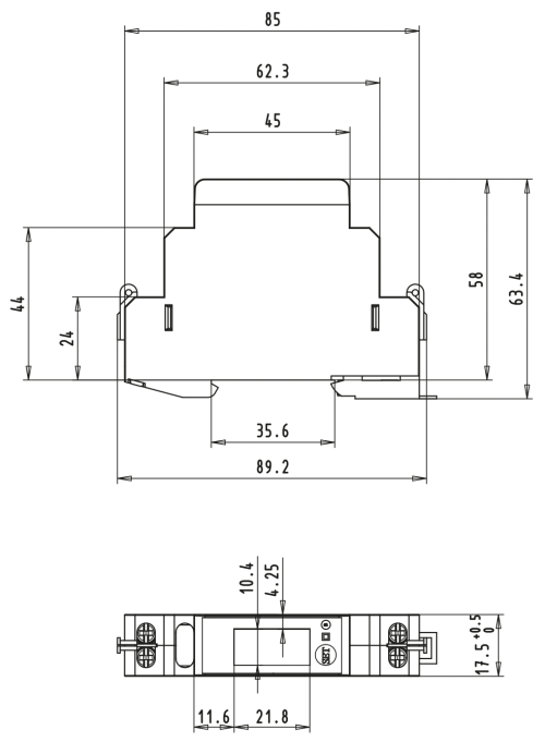 Single Phase Dimensions Modbus 