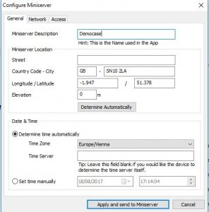 Documentation Miniserver Setup Loxone