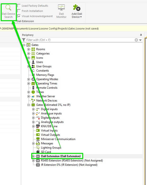Documentation - Setting up DALI Devices | Loxone