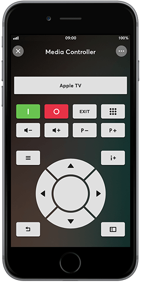 iPhone with Loxone Media Controller