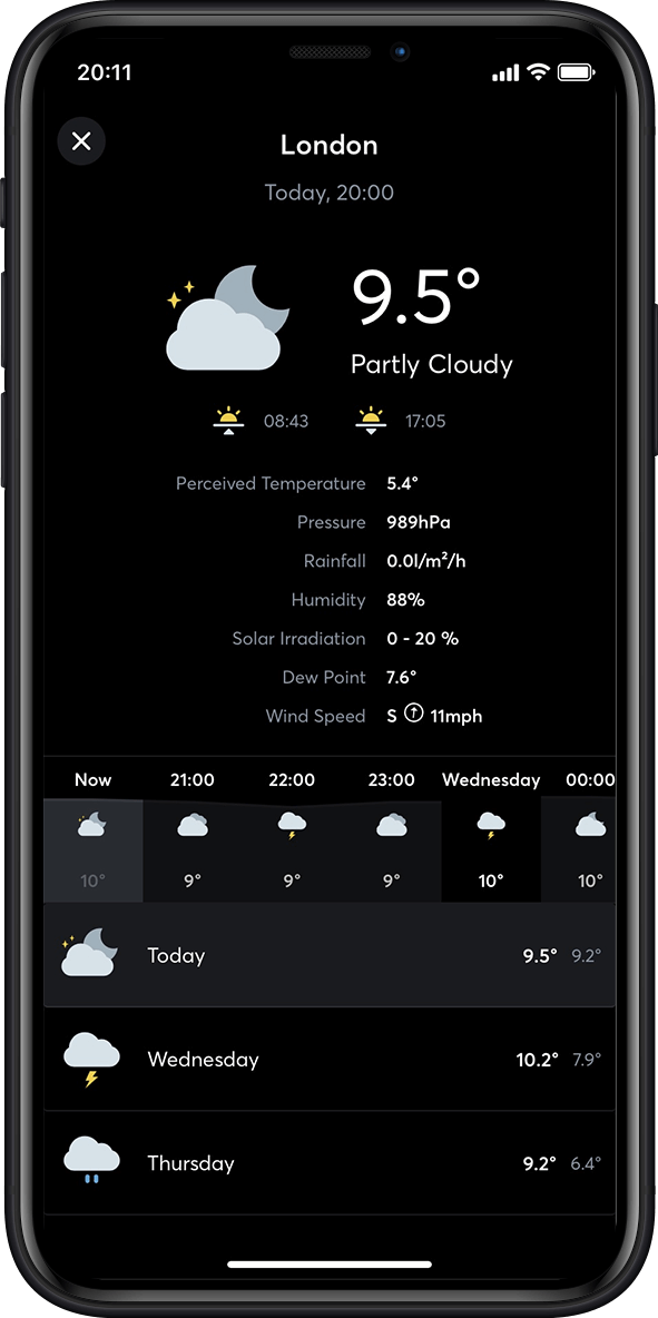 Loxone App - Wetter