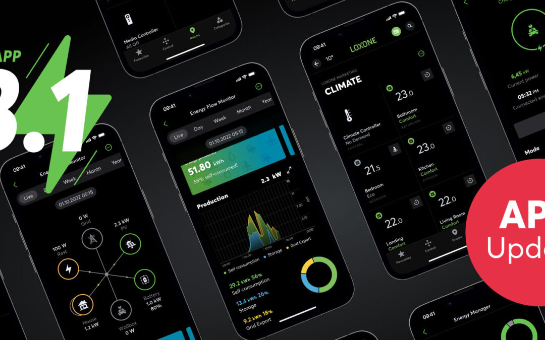 Loxone App 13.1: Feature-rich with a bold design update