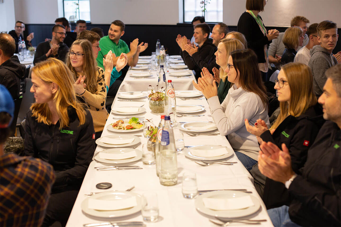 Loxone employees enjoying brunch together