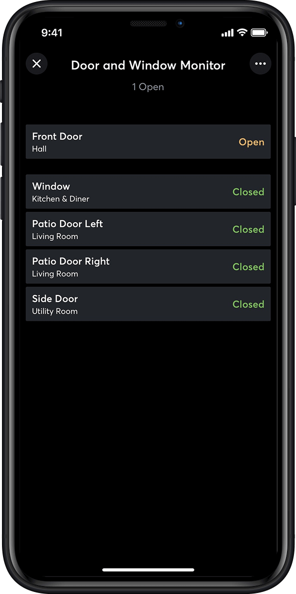 Door & Window monitor in the smart home app