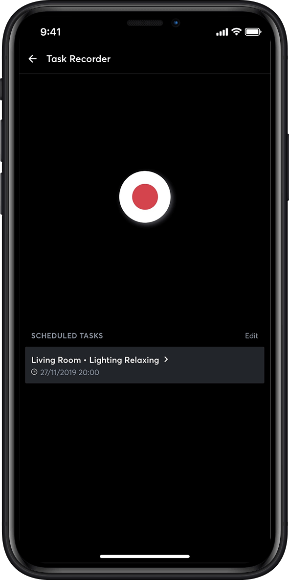 Task recorder in the smart home app