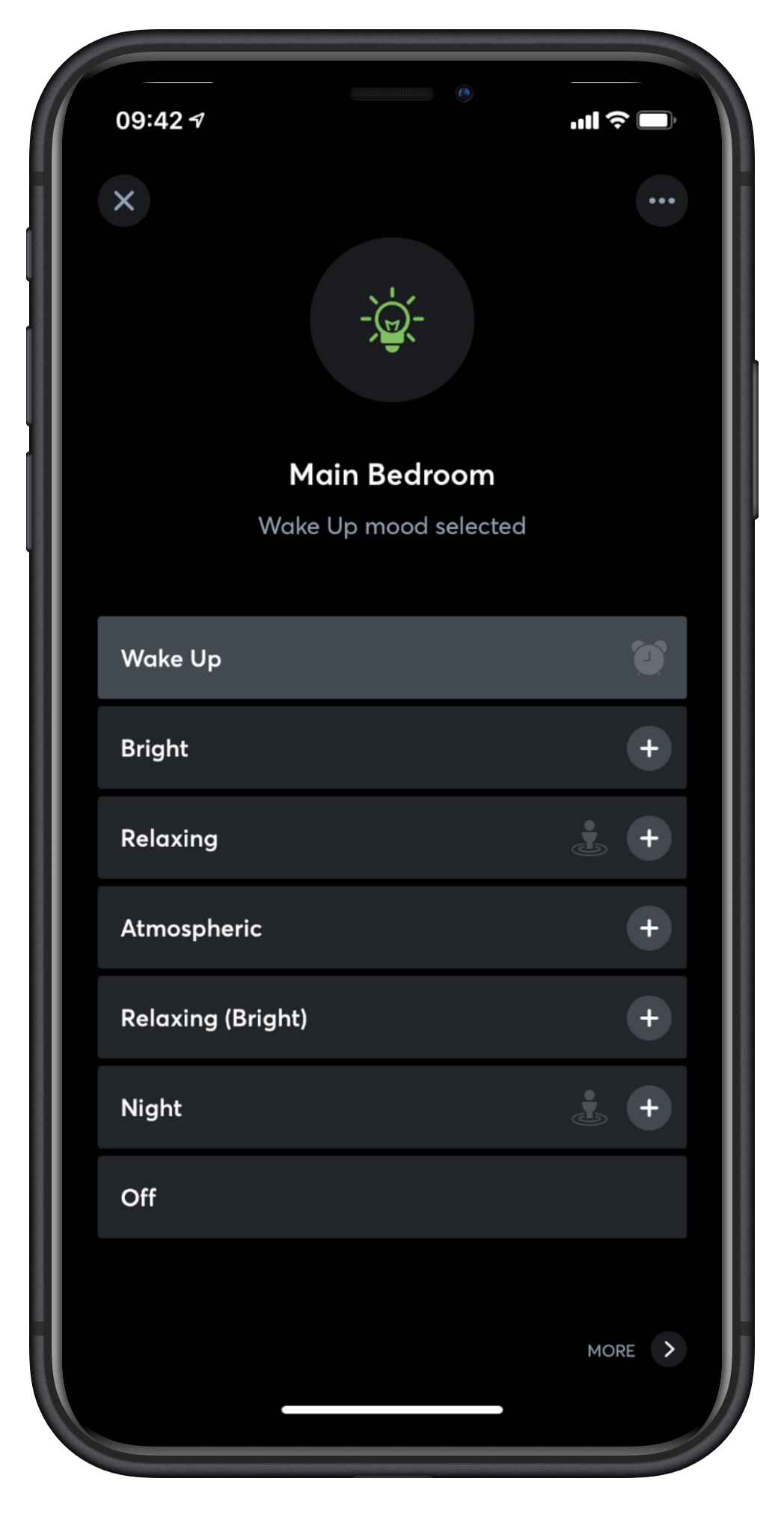 Loxone App Lighting Controller feature