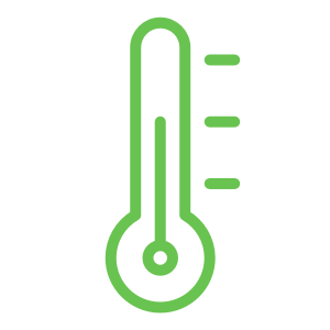 Setting of temperatures with damper control