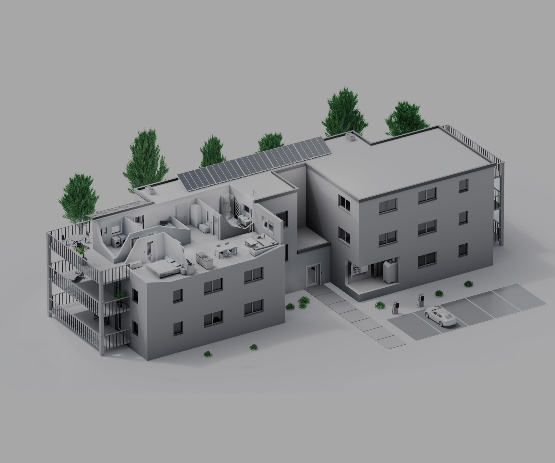 Smart apartment solutions with automation by Loxone