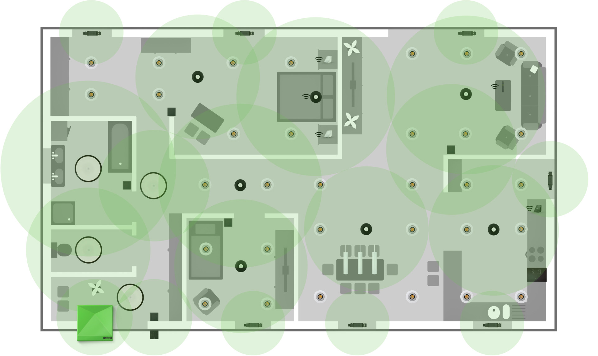 A picture symbolizing the Loxone Air Technology.