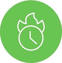 Icon time clock green