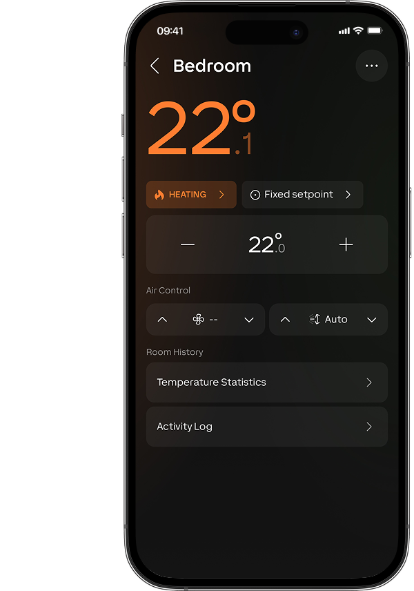 iPhone showing the user-friendly interface of the LOXONE App