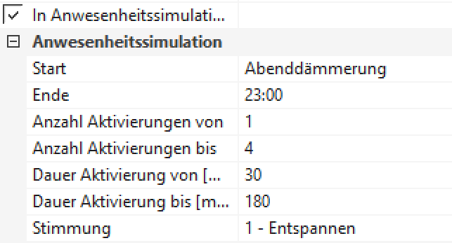 Anwesenheitssimulation Anwesenheitssimulation