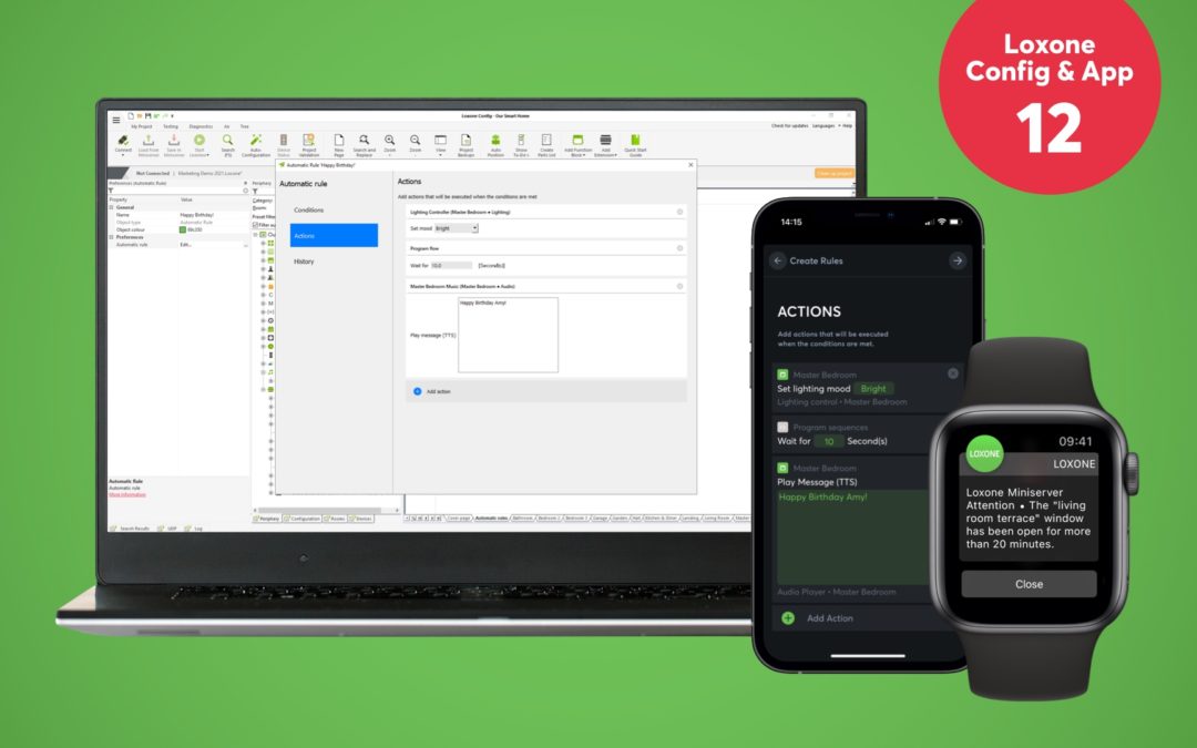 Nouveau : Loxone Config & App 12 et mise à jour de l’Audioserver