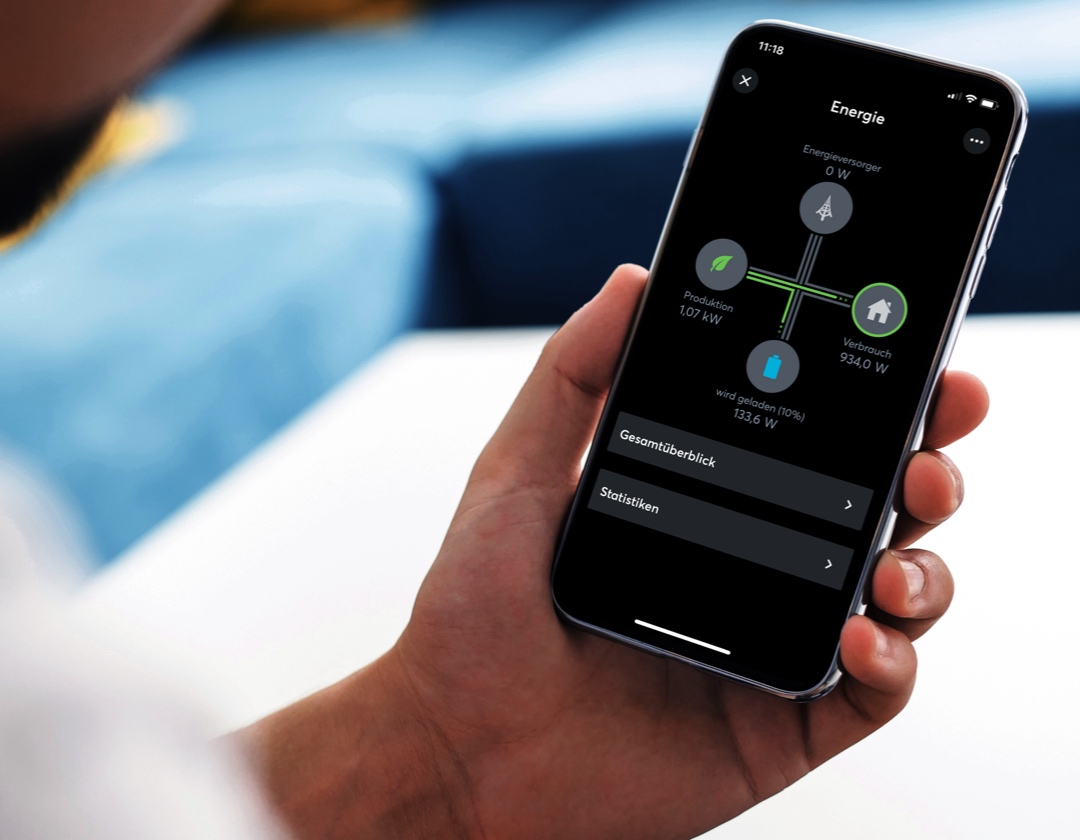 Suivi et statistiques complets App Loxone avec informations sur la gestion de l'énergie