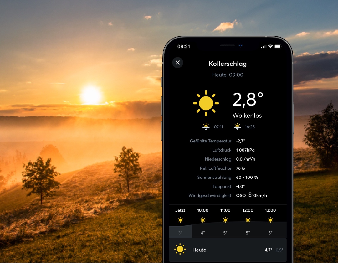 Prise en compte des prévisions météorologiques App Loxone avec la prévision météorologique