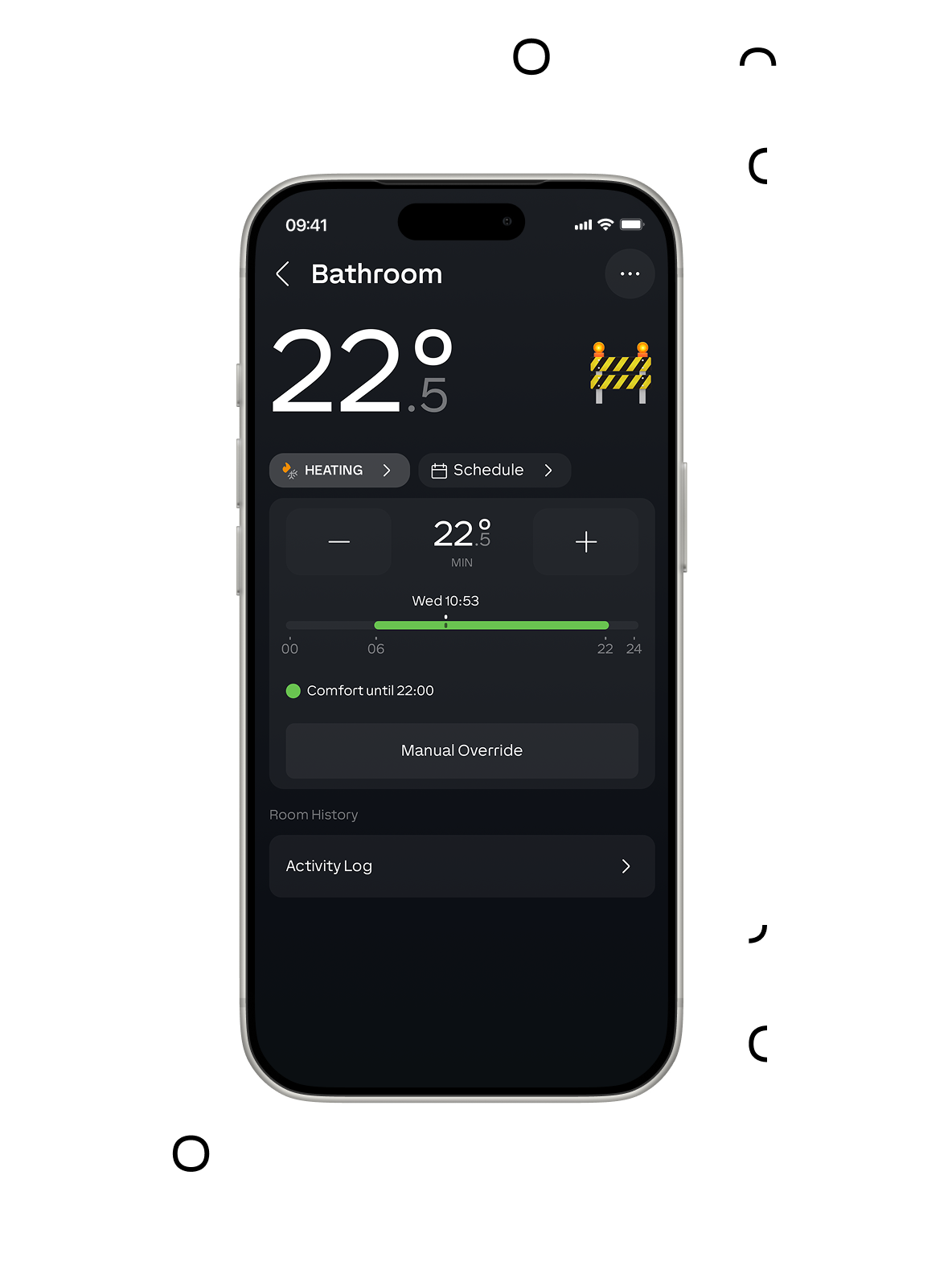 LOXONE App interface room climate