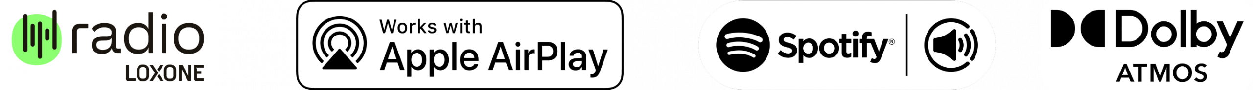 Spotify Connect and Apple AirPlay 2 logos