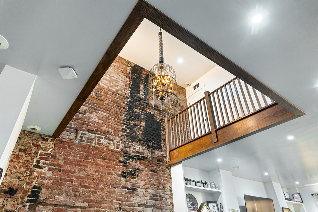 RCG-3 Open foyer ceiling with chandelier