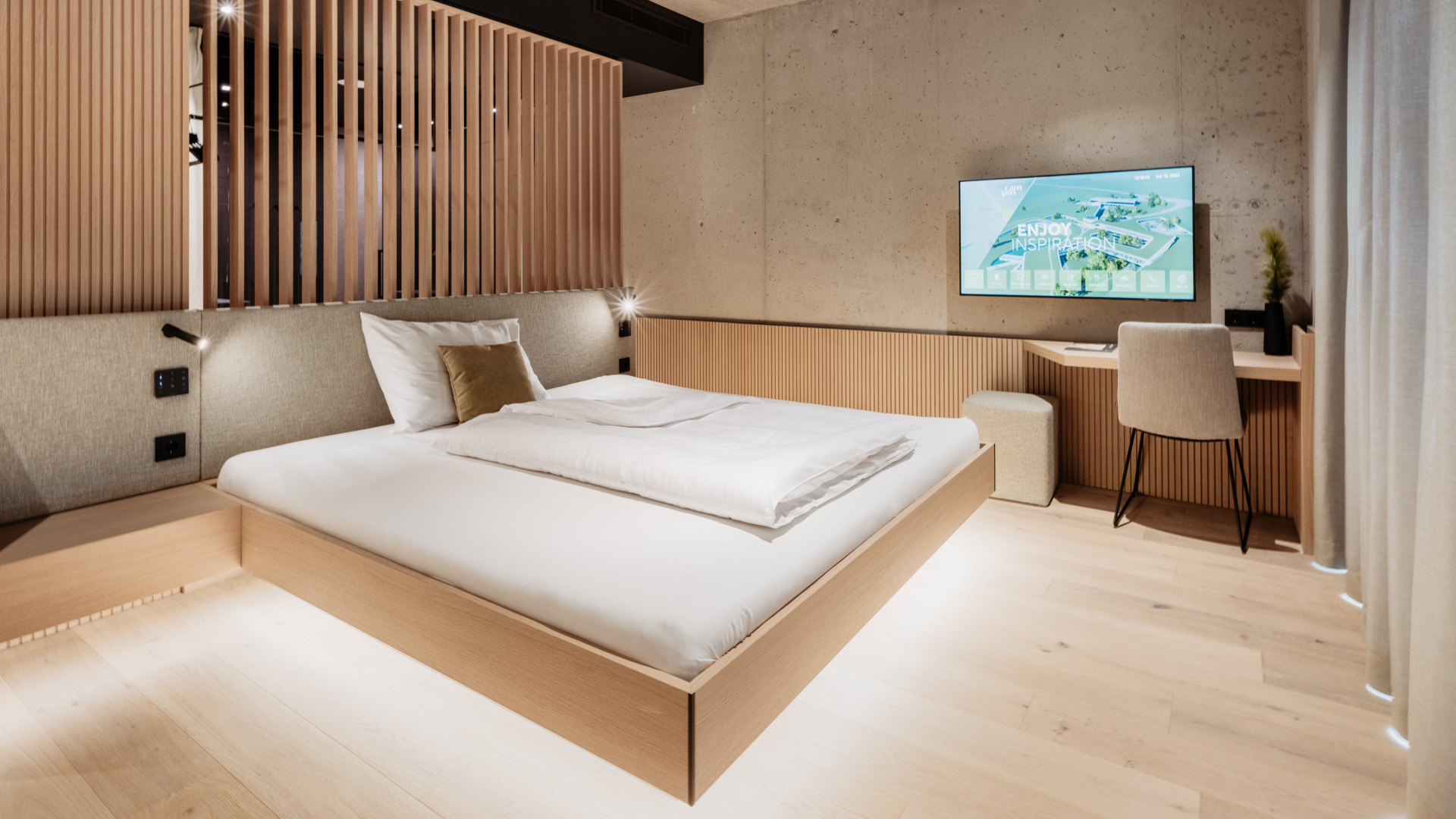 State-of-the-art intelligent hotel rooms with maximum guest comfort