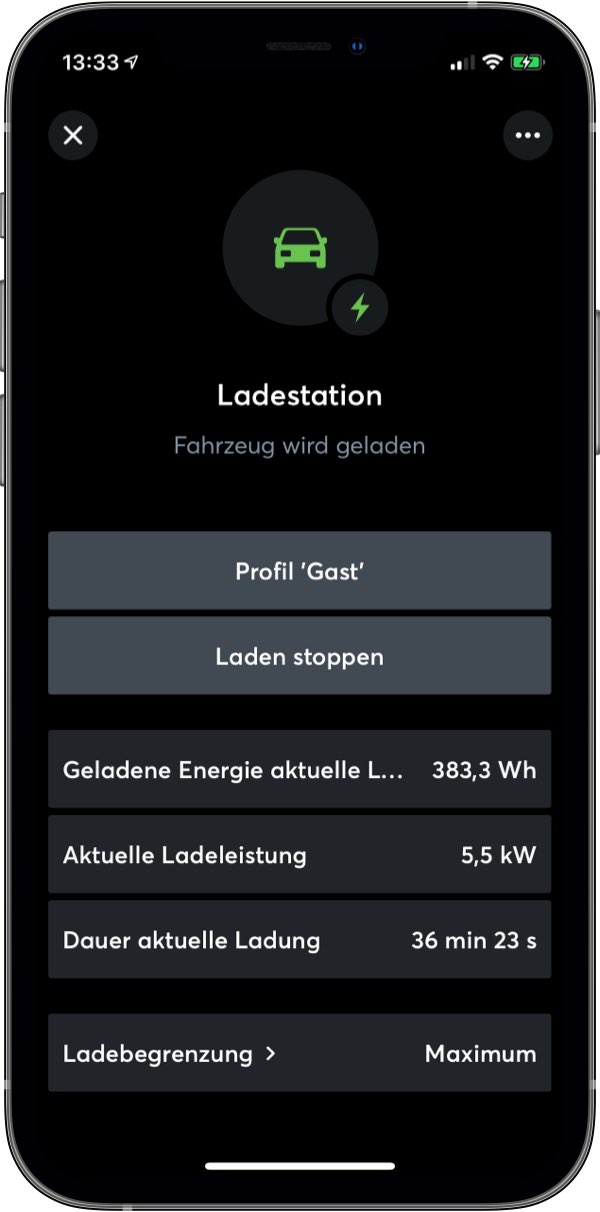 E-Mobilität in der Loxone App