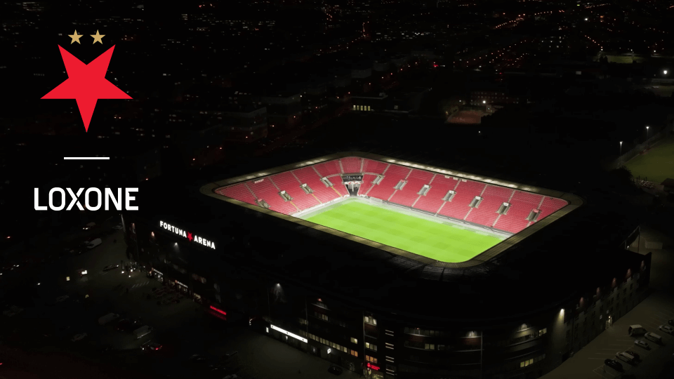 Geautomatiseerde LED-veldverlichting bij Slavia Praag Fortuna Arena