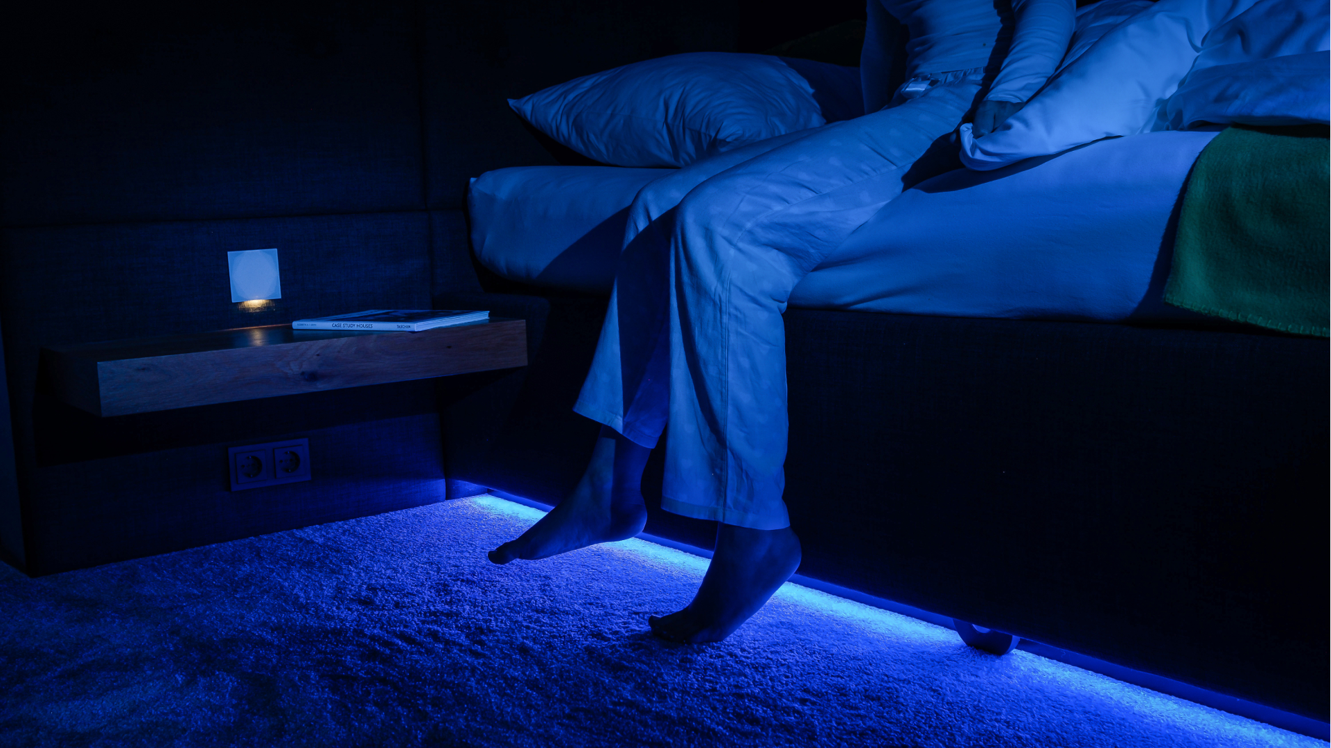 Nachtmodus activeert een zachte oriëntatieverlichting