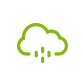 Zielony znaczek chmury deszczowej - symbol złej pogody