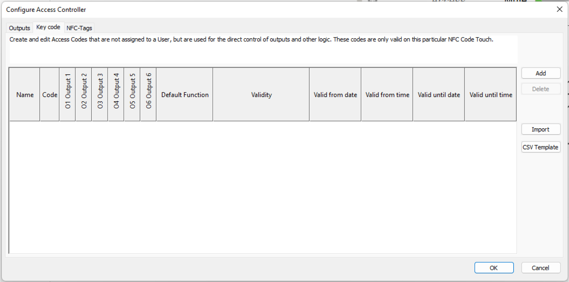 Import danych NFC w Loxone Config