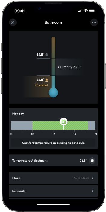 Kontrola klimatu z poziomu aplikacji Loxone