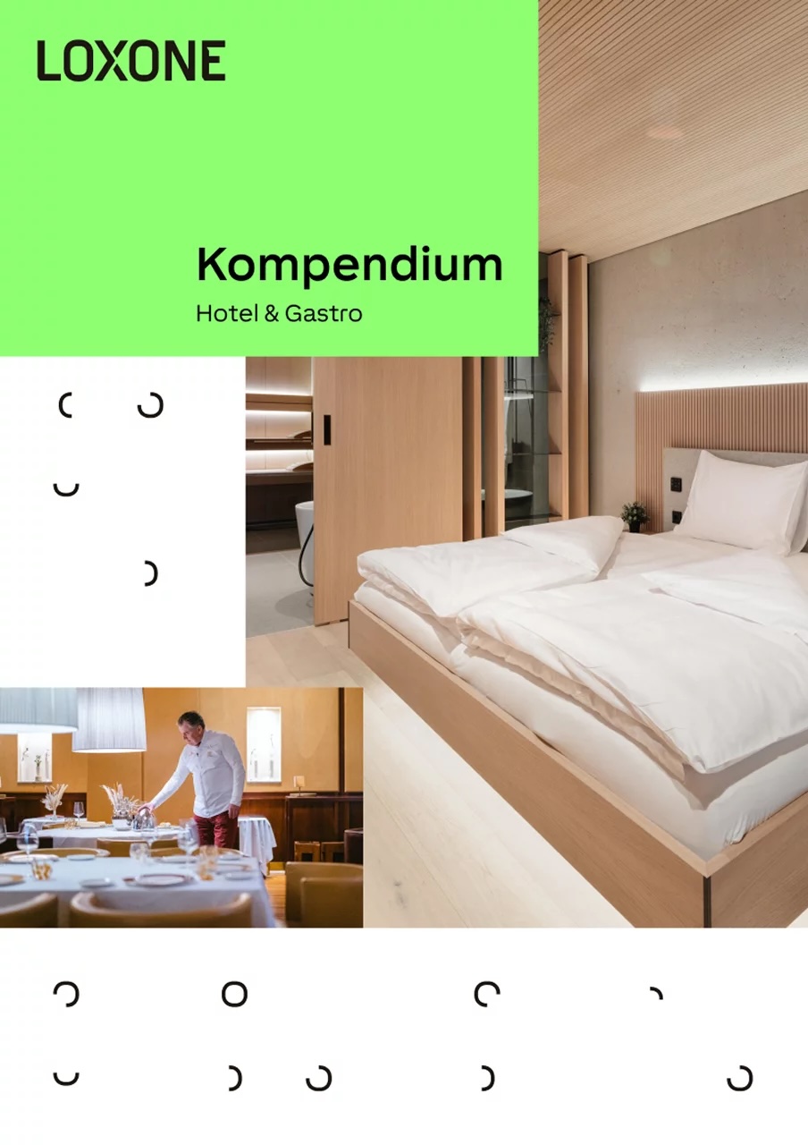 Okładka kompendium LOXONE dla hoteli i gastronomii