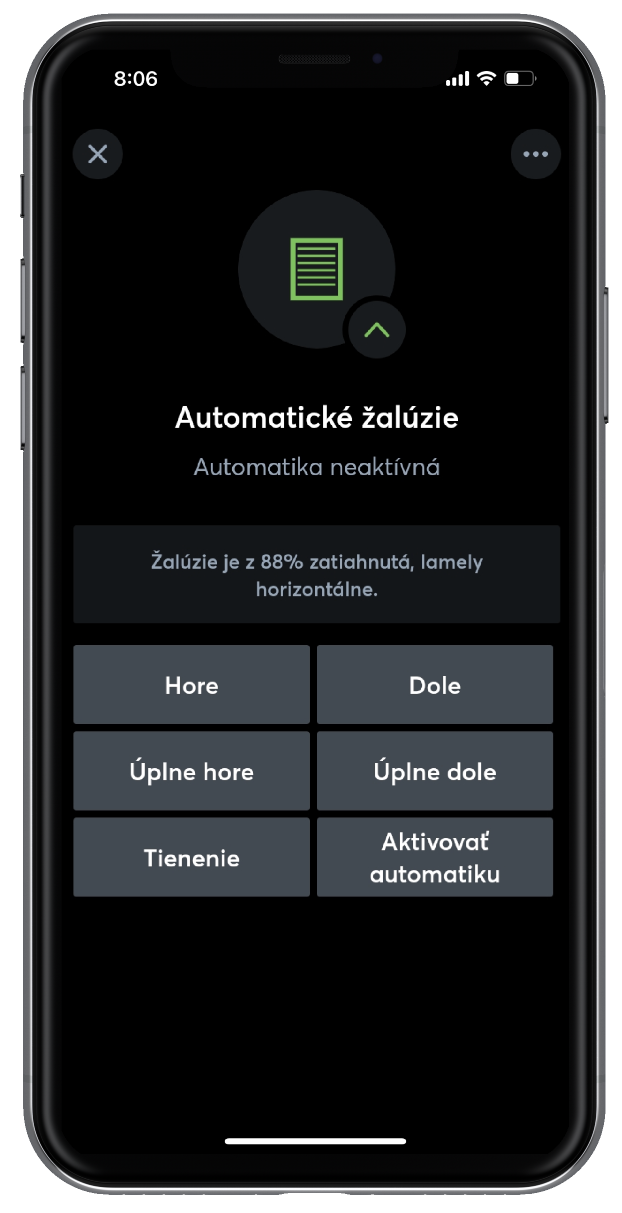 Automatické žaluzie v App