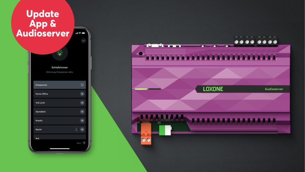 Novinka: Loxone App 12.0 & Audioserver 2.5.01.18